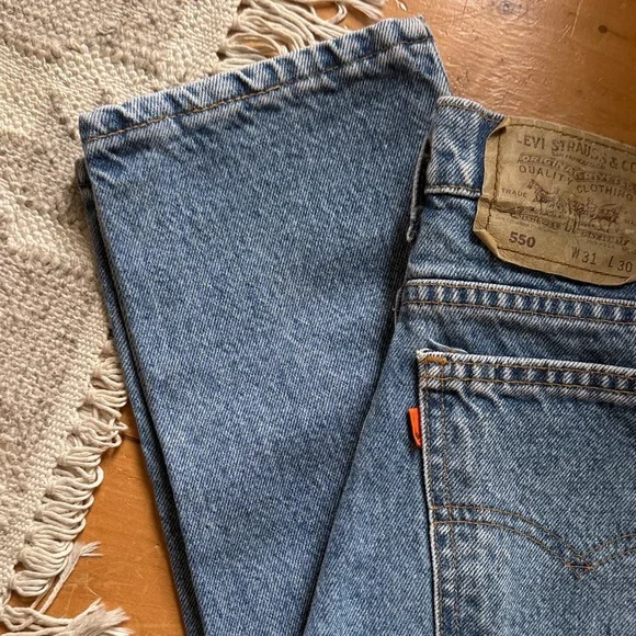 Vintage 70’s Levi’s orange label made in the USA 550 Jeans size 31x30